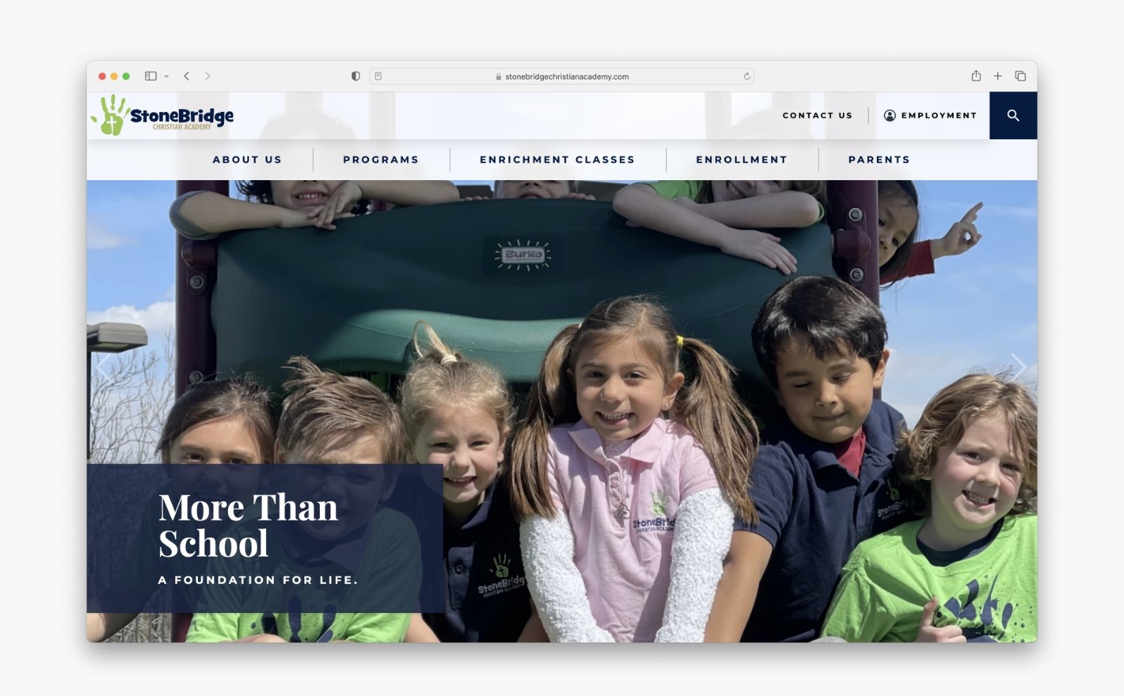 StoneBridge Christian Academy Launches New Website